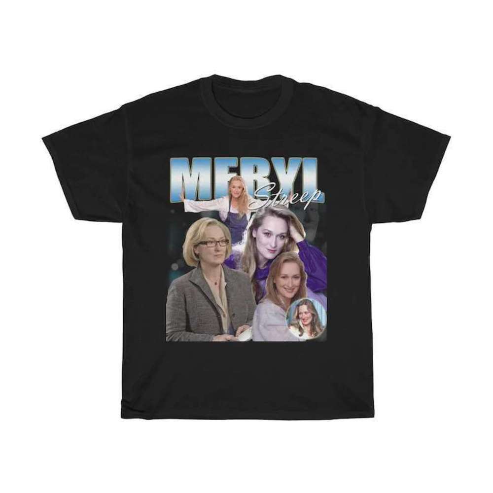 Meryl Streep Iconic Film Actress Classic Cinema Fan Graphic Unisex T-Shirt - Picture 1 of 4